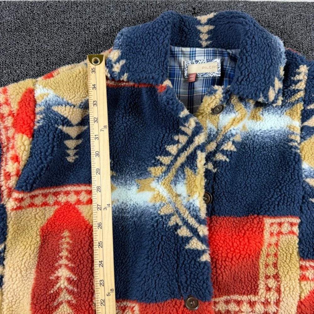 NWT Pilcro Anthropologie Sherpa Fleece Southwestern Jacket XXSP Flannel‎ Liner